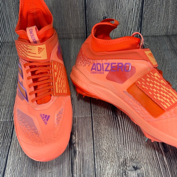 adidas Adizero Afterburner NWV Metal Impact Orange/Pulse Lilac Mens 15 GZ6511 - Picture 6 of 8